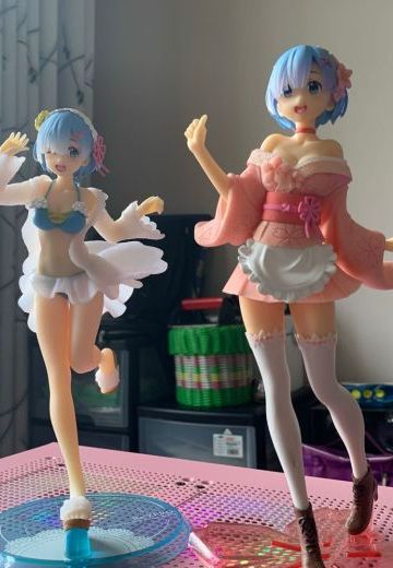 蕾姆褶边泳衣ver