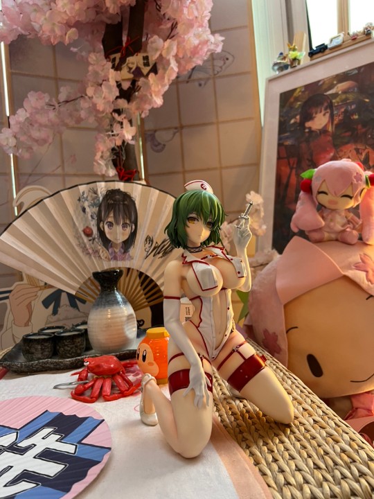 叶婷峰少手办收藏之152-闪乱神乐绿毛护士