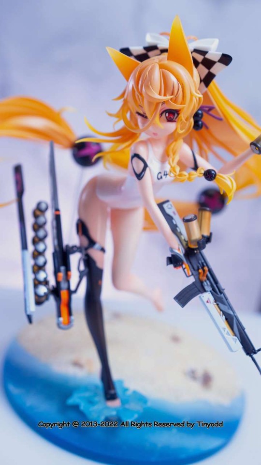 【少女前线】 G41 沙滩朋克 可爱的泳装小狐狸就是你 1/8 GK涂装完成品