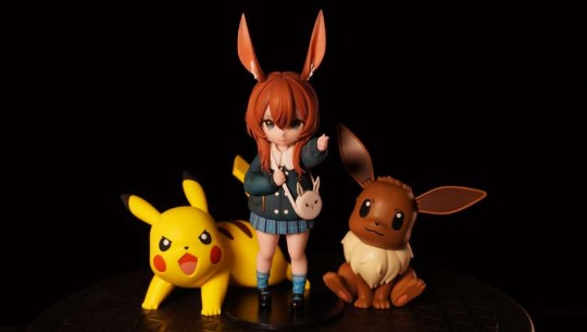 简单涂装一下 宝可梦训练家阿米娅（不是） 眉毛弄完了搞得表情有点坚强