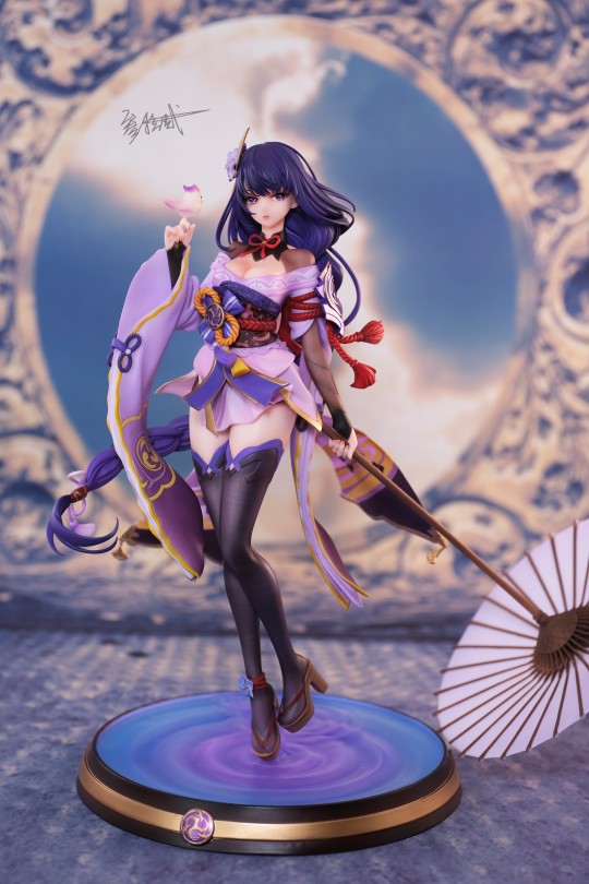 雷电将军gk白模上色展示。