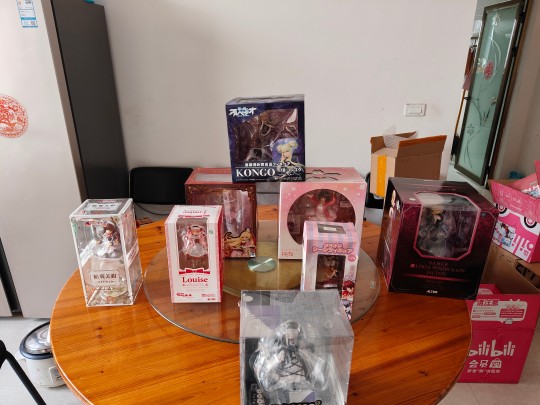 回家把收藏五年的手办拍了一下