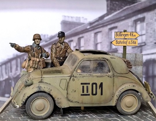 田宫 Simca5 公务车+指路仙人小场景