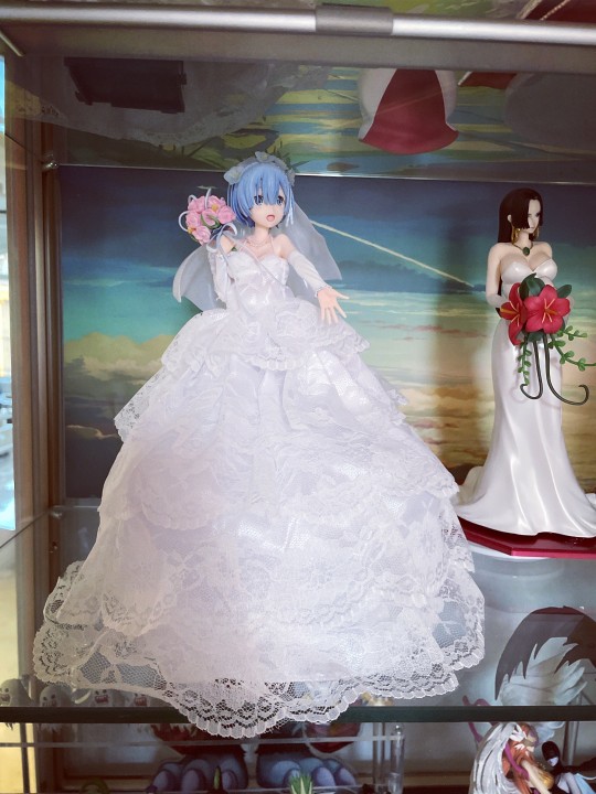 雷姆婚纱 纯白花嫁。