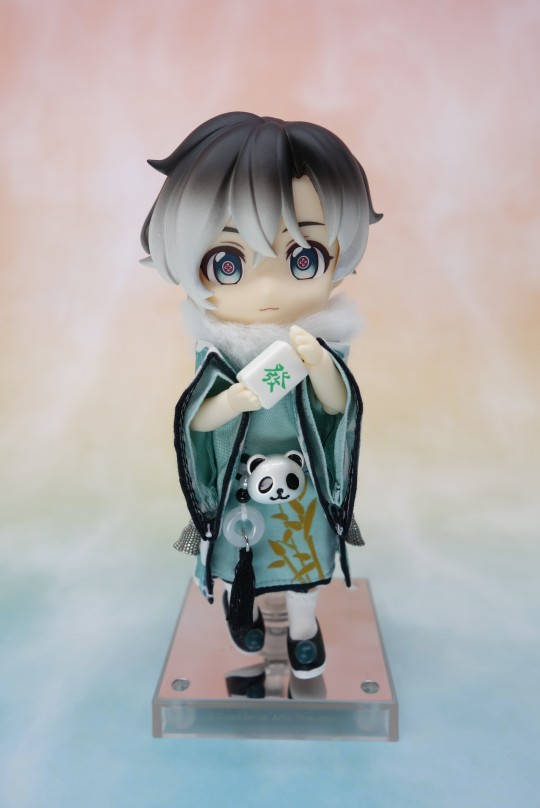 粘土娃 国潮系列 熊猫麻将 月桂叶