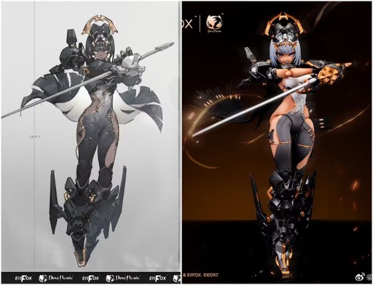 Eiifox × BearPanda 复仇之冕 设定图&成品对比