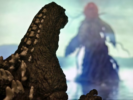 海洋堂 哥斯拉vs碧奥兰蒂 20cm软胶套件 涂装成品