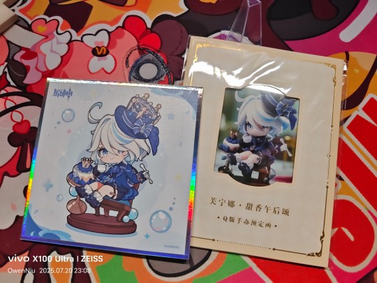 【预定特典】原神 芙宁娜·甜香午后颂 Q版手办 特典色纸和预定函