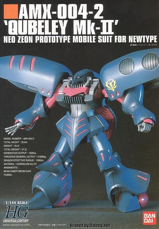 大龙说明书 HGUC 机动战士高达ZZ  卡碧尼Mk-II (艾尔比·普露专用机)