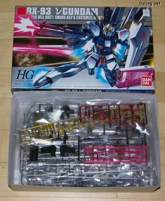 大龙板件/盒子图 HGUC 1/144 机动战士高达 逆袭的夏亚 RX-93 ν高达  Metallic Coating Ver.