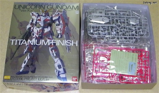 大龙板件/盒子图 MG 1/100 机动战士高达UC  RX-0 独角兽高达 Ver. Ka, Titanium Finish