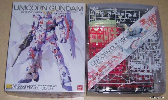 大龙板件/盒子图 MG 1/100 机动战士高达UC  RX-0 独角兽高达 Ver. Ka, Titanium Finish