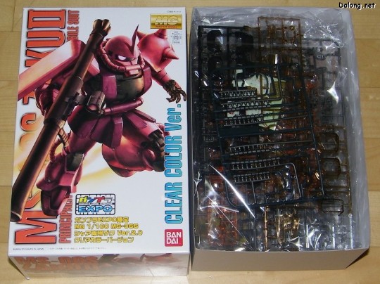 大龙板件/盒子图 MG 机动战士高达 MS-06S指挥官用扎古II 夏亚・阿兹纳布尔机 Clear Color ver.