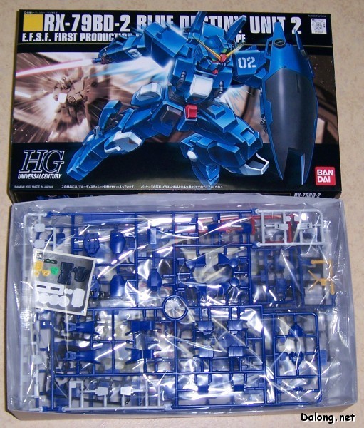 大龙板件/盒子图 HGUC 1/144 	机动战士高达外传 THE BLUE DESTINY RX-79BD-2 蓝色命运二号机