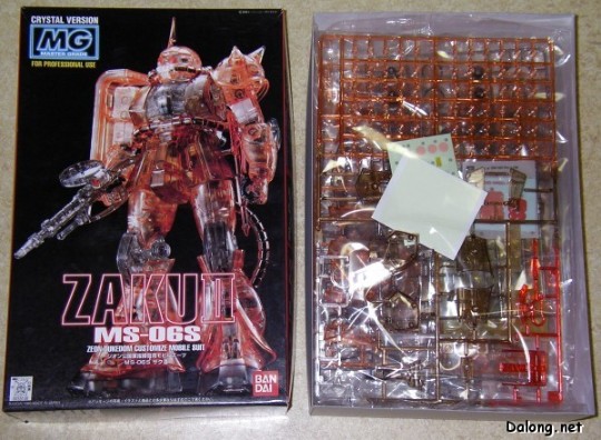 大龙板件/盒子图 MG 机动战士高达 MS-06S指挥官用扎古II 夏亚・阿兹纳布尔机 Clear Color ver.