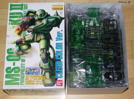 大龙板件/盒子图 MG 机动战士高达 MS-06J扎古II Clear Colour Ver.