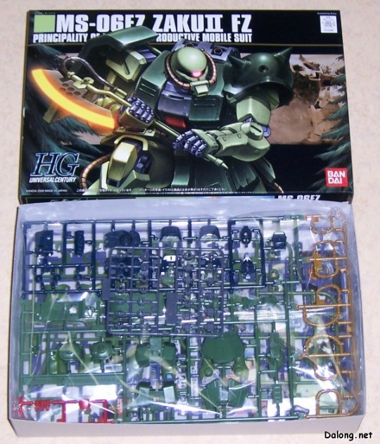 大龙板件/盒子图 HGUC 1/144 机动战士高达0080 口袋里的战争  MS-06FZ 扎古II改