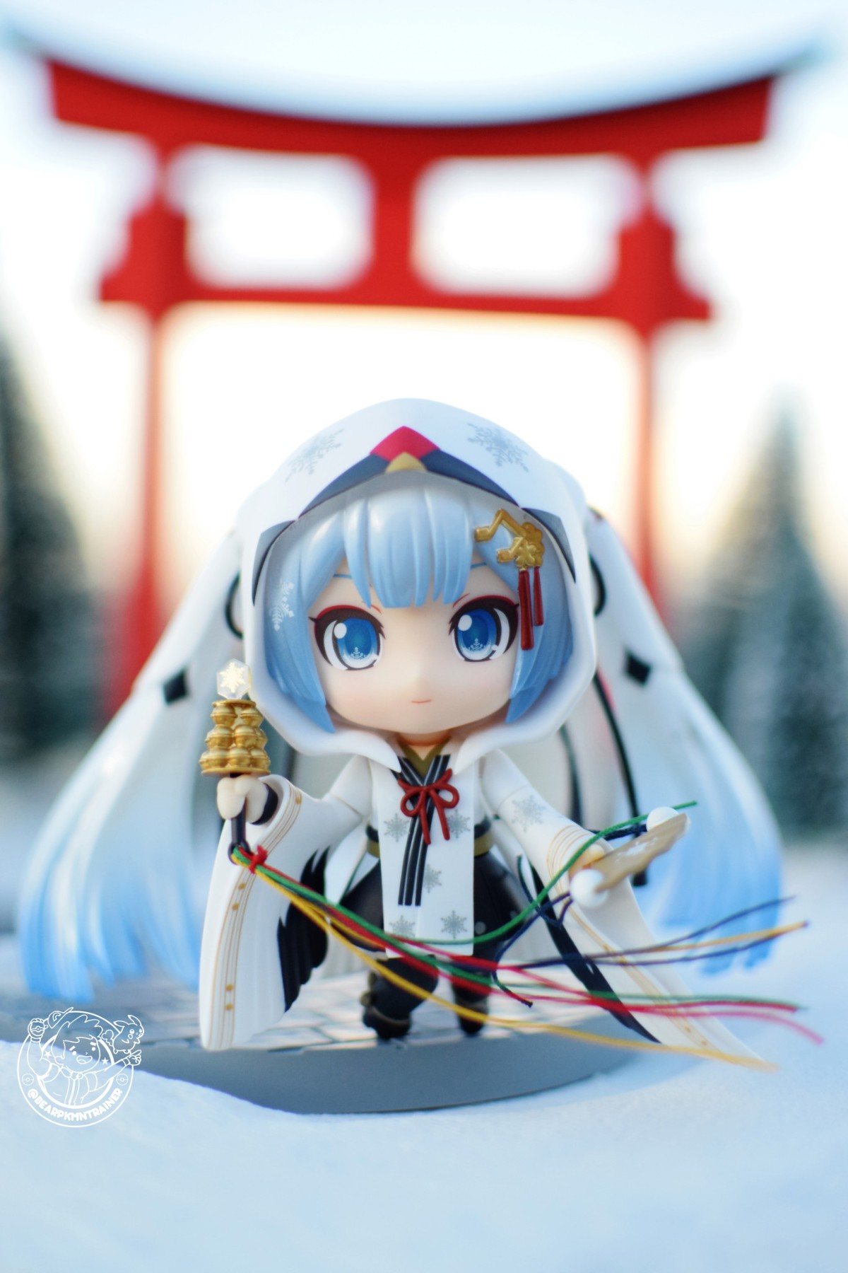 粘土人#850 VOCALOID 丹顶鹤 雪初音 巫女ver.