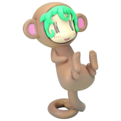 へっぽこ干支フィギュア ぽこさる/茶 RESI-CARAT（塗装済み組立てキット）