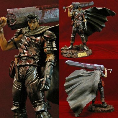 ベルセルク 盖兹 黑い剣士（PVC） 限定版 血しぶき彩色