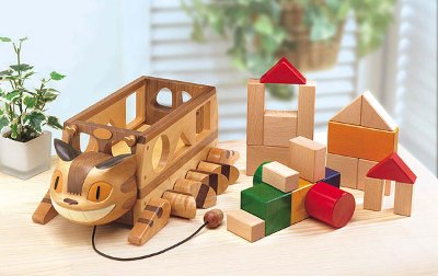 となりの托托罗 木の玩具 猫巴士つみき