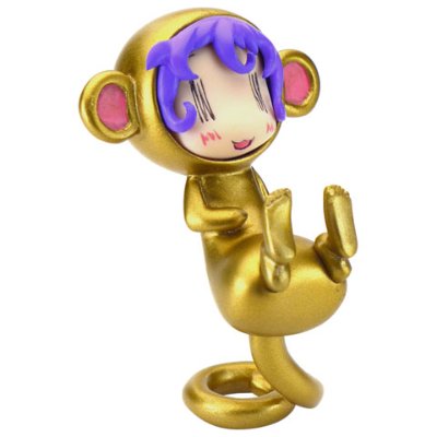 へっぽこ干支フィギュア ぽこさる/金 RESI-CARAT（塗装済み組立てキット）