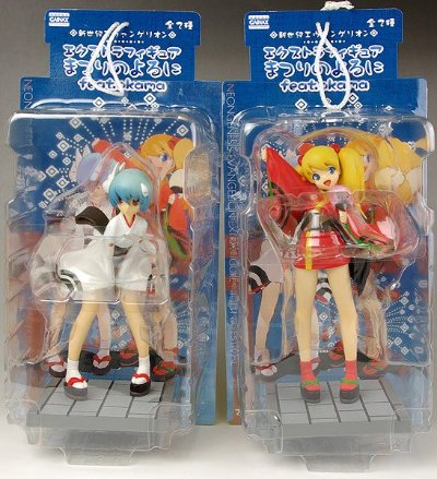 EVA Extra Figure feat.okama まつりのよるに 綾波レイ＆惣流・アスカ・ラングレー 2种套件