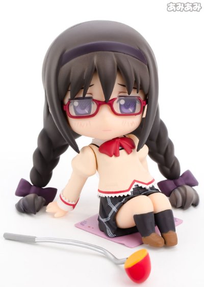 粘土人 魔法少女小圆 晓美焰 制服Ver. （汪达ーフェスティバル2012、グッドスマイルOnlineショップ限定）