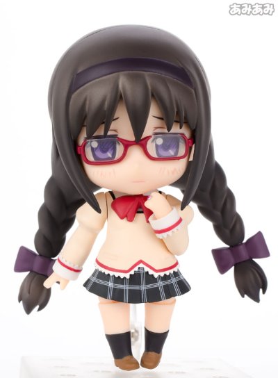 粘土人 魔法少女小圆 晓美焰 制服Ver. （汪达ーフェスティバル2012、グッドスマイルOnlineショップ限定）