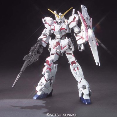 HGUC 1/144 机动战士高达UC RX-0 独角兽高达 毁灭模式 Titanium Finish