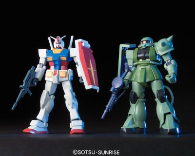 HGUC 机动战士高达 RX-78-2 高达 ＆ MS-06F 扎古II ＆ FF-X7 核心战机