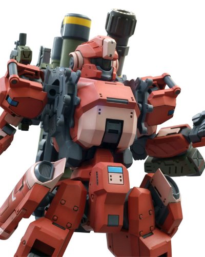 ボーダーブレイク クーガーI型 重火力兵装 Aクラスカラー 一部涂装済みPlastic Kit