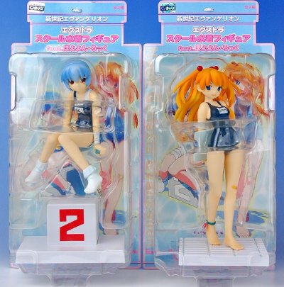 EVA Extra学校泳装フィギュア feat.ぽよよん・ろっく 绫波丽＆明日香 2种套件 