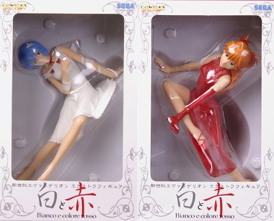 EVA EXフィギュア 白と赤 绫波丽／明日香 2种套件 