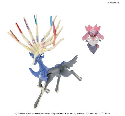 口袋妖怪・ザ・ムービーXY 口袋妖怪プラモコレクション セレクト系列 ゼルネアス＆ディアンシーSET プラモデル