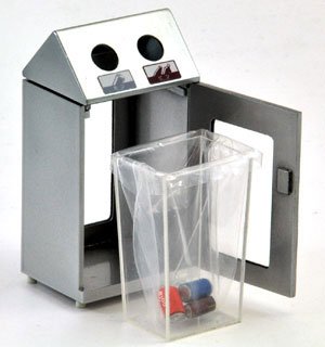 1/12スケール 鉄道小物系列 EK-05 駅のゴミ箱（ステンレスタイプ）