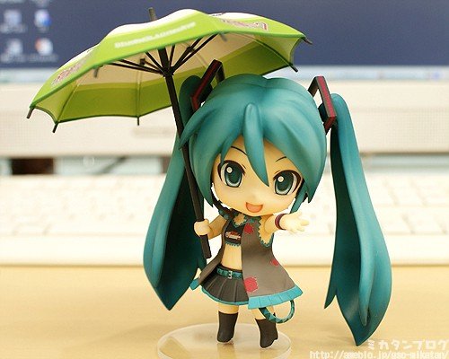 粘土人 #075 赛车良笑和VOCALOID 初音未来 黑色版