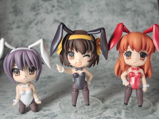 粘土人 #14 凉宫春日的忧郁 朝比奈实玖榴 Pearl Ver. Bunny Girl Ver.