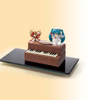 迷你黏土人 VOCALOID 初音未来 Christmas Piano Cake 