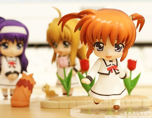 迷你黏土人 魔法少女奈叶MOVIE 1st アルフ&月村 すずか School Uniform 