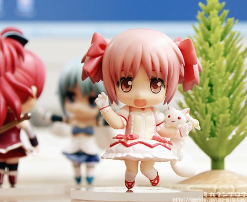 迷你黏土人 魔法少女小圆 鹿目圆香&キュゥべえ 