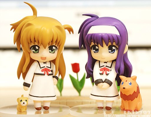 迷你黏土人 魔法少女奈叶MOVIE 1st 艾莉莎・バニングス&尤诺・斯克莱亚 School Uniform 