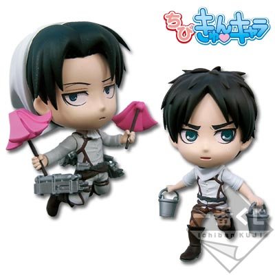 ちびきゅんｷｬﾗ 一番赏 进击的巨人～飞べ!调査兵団!!～ 进击的巨人 艾连・叶卡 Cleaning ver. 