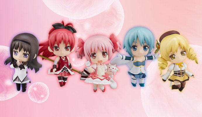 迷你黏土人 魔法少女小圆 鹿目圆香&キュゥべえ 