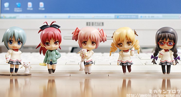 迷你黏土人 魔法少女小圆 鹿目圆香&キュゥべえ 