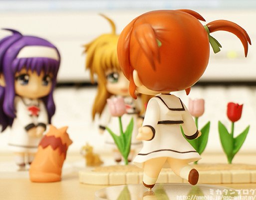 迷你黏土人 魔法少女奈叶MOVIE 1st アルフ&月村 すずか School Uniform 