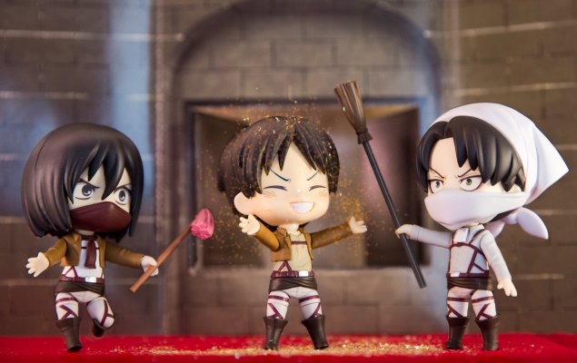 粘土人 #417 进击的巨人 利维尔 清洁