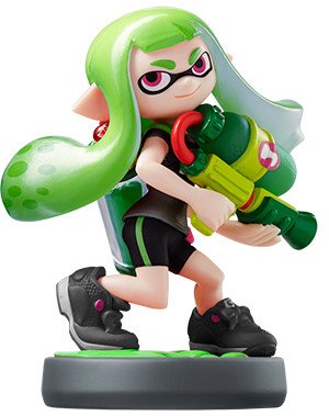 amiibo 斯普拉遁 墨灵 人形 女孩 绿色