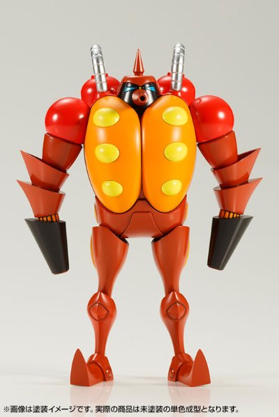昭和模型少年クラブ 新造人间キャシャーン 火炎放射ロボット(フレンダー ミニ手办付き)
