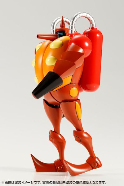 昭和模型少年クラブ 新造人间キャシャーン 火炎放射ロボット(フレンダー ミニ手办付き)